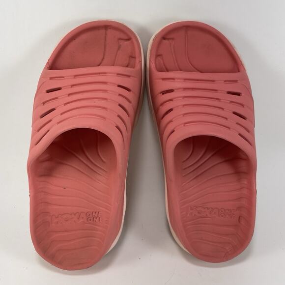 Hoka One One Ora Recovery Sandals Womens Size 5 Latana Pink Salt Comfort Slides - Picture 5 of 10